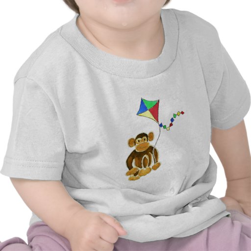 Monkey Flying Kite Shirts