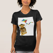 Monkey Flying Kite Tshirt