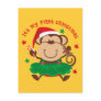 Monkey Girl 1st Christmas Postcard