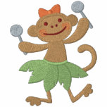 Monkey Girl 2 embroidered shirts