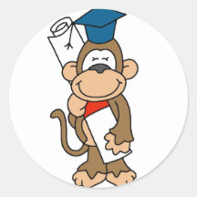 Monkey Graduate Tshirts and Gifts Sticker