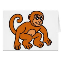 Monkey Greeting Card