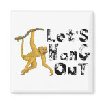 Monkey Hang Out magnets