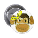 monkey head yellow bow pin
