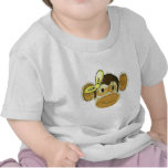 monkey head yellow bow t-shirts