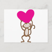 Cartoon Monkey Heart