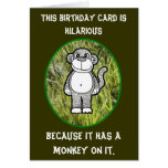 Monkey Hilarious Birthday Card