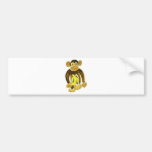 Monkey Holding Banana Bumper Sticker
