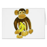 Monkey Holding Banana Cards