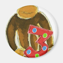 Monkey Holding Three Refrigerator Magnets