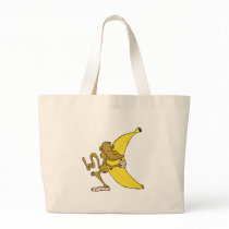 monkey hugging banana bag