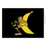 monkey hugging banana cards