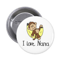 Monkey I Love Nana Pin