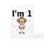 Monkey I'm 1 Birthday Tshirts and Gifts cards