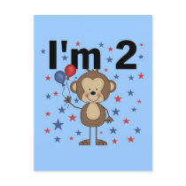 Monkey I'm 2 Tshirts and Gifts Postcard