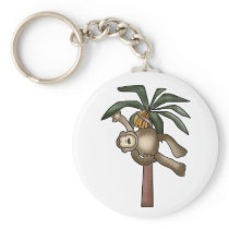 Monkey in Banana Tree Key Chain