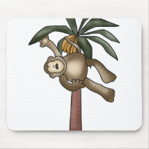 Monkey in Banana Tree Mouse Pads