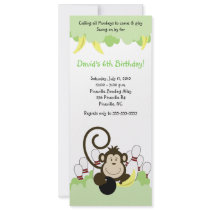 Monkey Jungle Safari Bowling Party 4x9