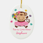 Monkey Little Sister Personalised Ornament
