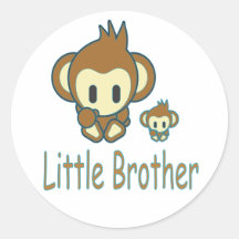 Monkey.littlebro Round Sticker