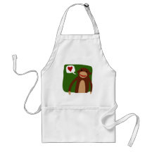 monkey love apron