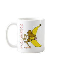 Monkey Love Fling Poo Funny Coffee Mug