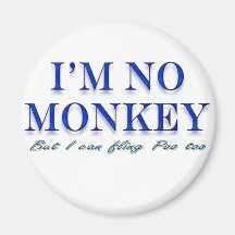 Monkey Love Fling Poo Funny Refrigerator Magnet