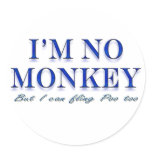 Monkey Love Fling Poo Funny stickers