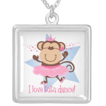 Monkey Love Tutu Dance Necklace