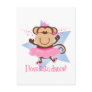 Monkey Love Tutu Dance Post Card