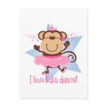 Monkey Love Tutu Dance postcards