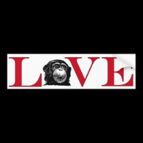 Monkey Lover Bumpersticker bumper stickers