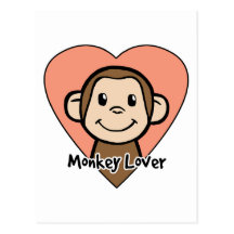 Monkey Lover Post Card
