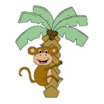 monkey on palm tree photo sculptures