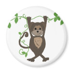 Monkey on the Vines Fridge Magnet