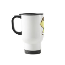 Monkey peeling a banana coffee mug
