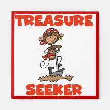 Monkey Pirate Treasure Seeker Tshirts and Gifts Refrigerator Magnet