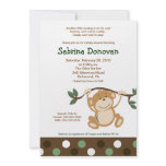 MONKEY PLAY 5x7 Brown/Green Baby Shower invitations