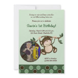 MONKEY PLAY *PHOTO* Birthday invitation 5x7