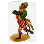 Monkey Playing the Accordian cards