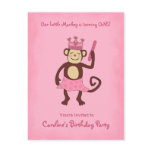 Monkey Princess 1st Birthday postcards