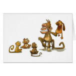 Monkey Puppet Show Card (Blank)