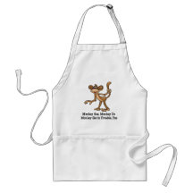 Monkey See, Monkey Do, Monkey Get in Trouble, Too. Apron
