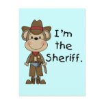 Monkey Sheriff T-shirts and Gifts postcards