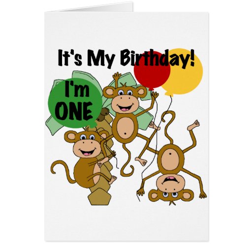 Monkey Shine 1st Birthday T-shirts and Gifts Cards