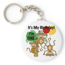 Monkey Shine 1st Birthday Tshirts and Gifts Key Chains