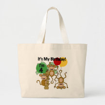 Monkey Shine 4th Birthday Tshirts and Gifts Canvas Bag