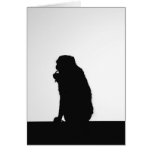 Monkey  Silhouette Greeting Cards