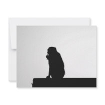 Monkey  Silhouette Invite