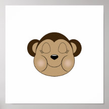 Monkey Sleeping Poster